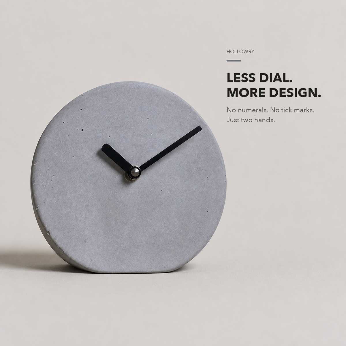 Stoned™ - Concrete Table Clock — other — view 02