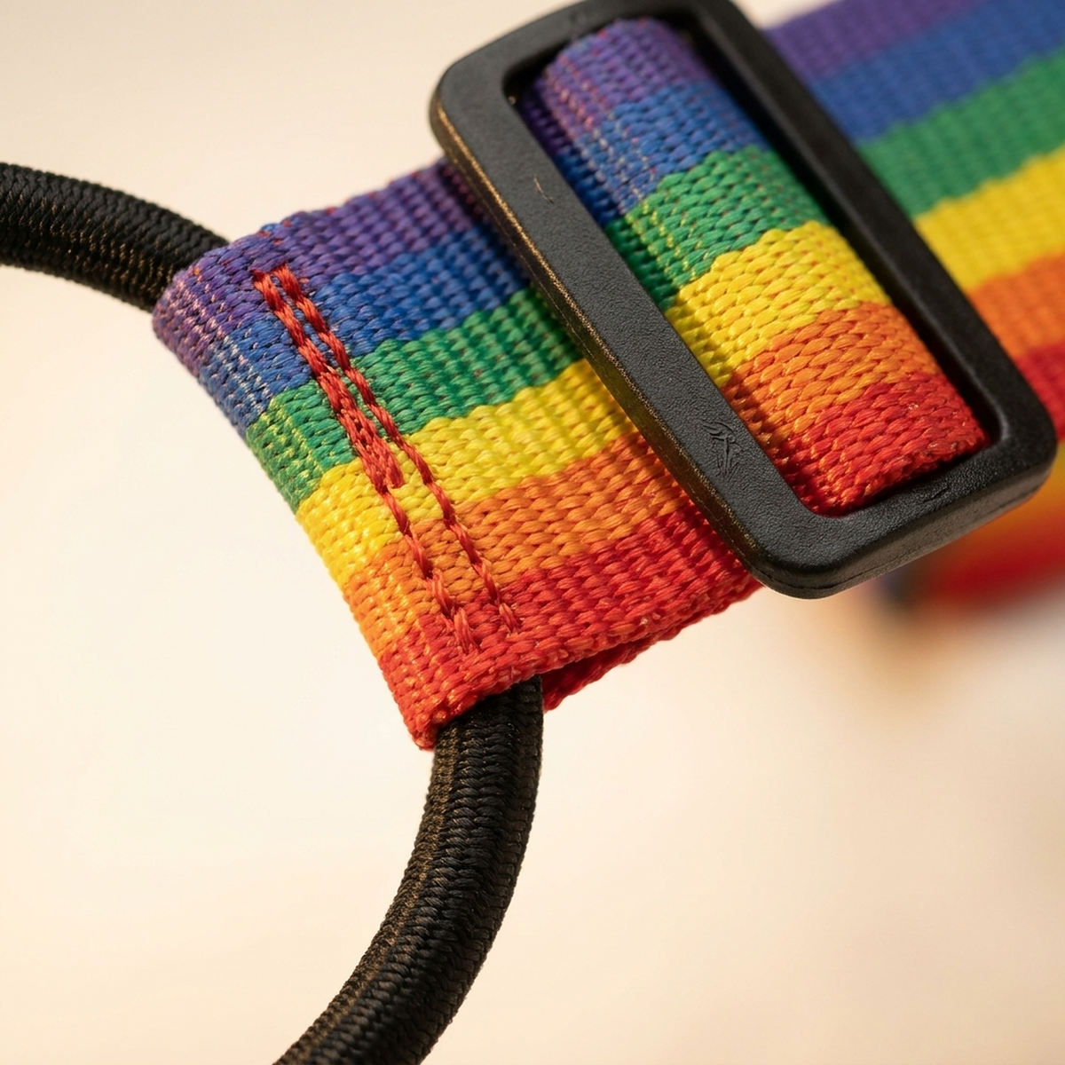 Close-up of the Strapo adjustment buckle and elastic cord