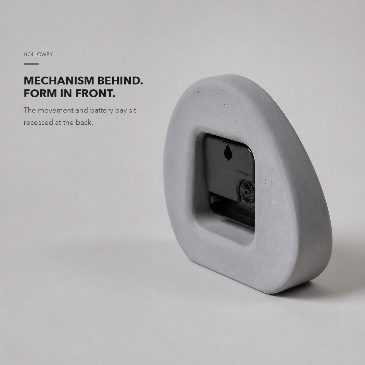 Stoned™ - Concrete Table Clock — plain product — view 08