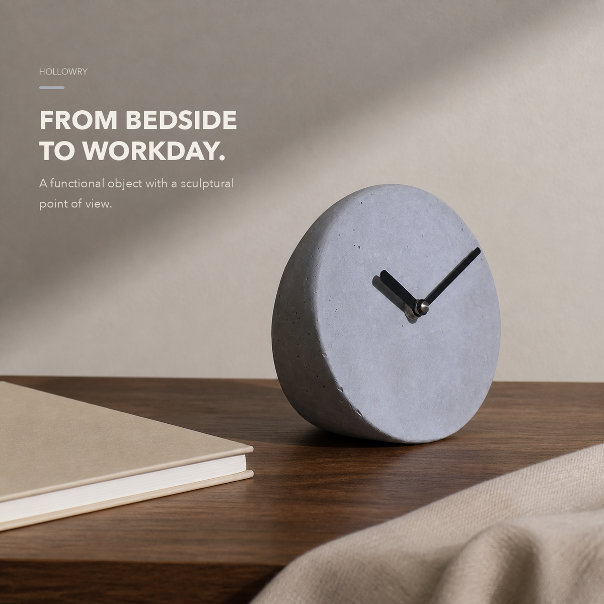 Stoned™ - Concrete Table Clock — other — view 09