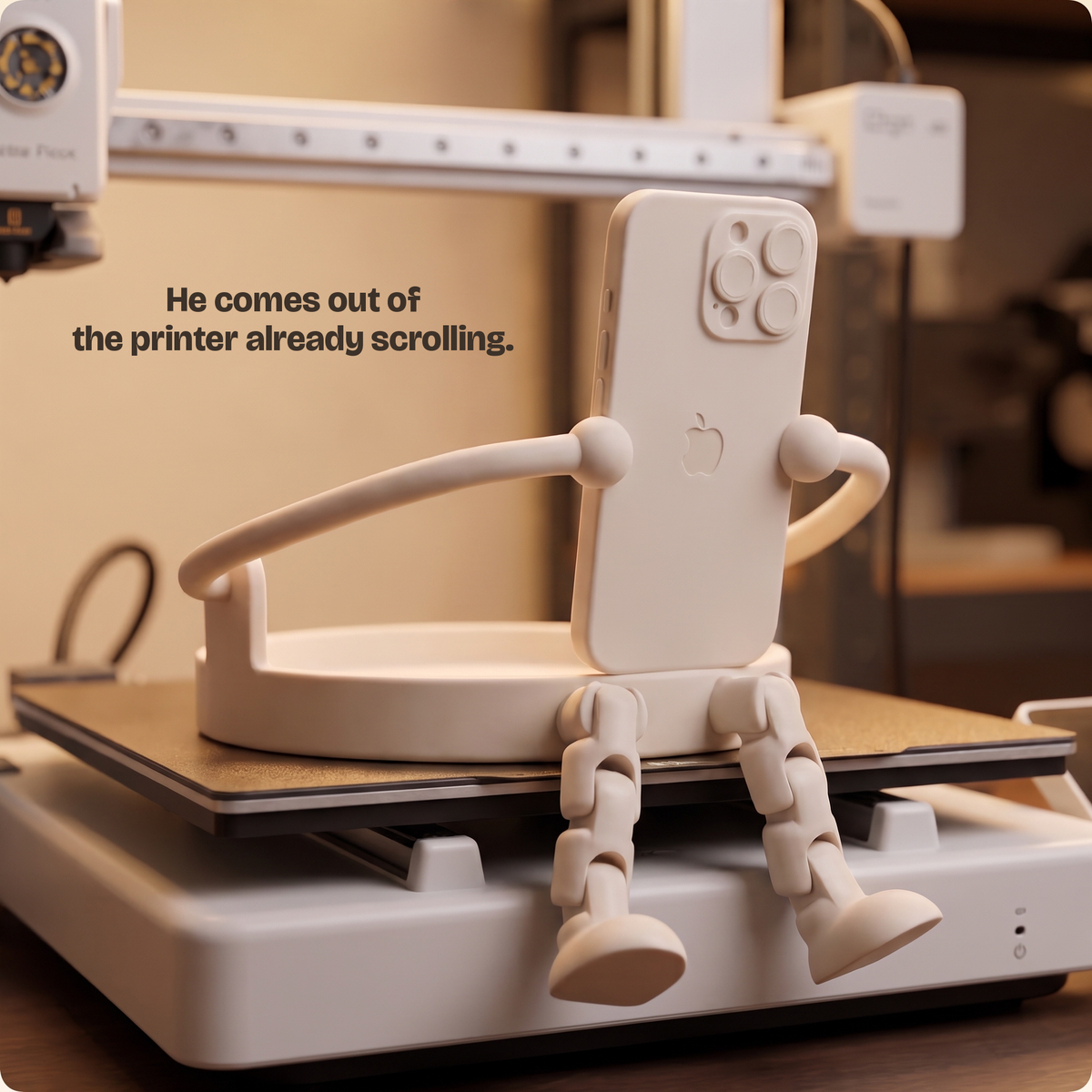 Phoned™ - Tissue-Roll Holder — hook text — view 05